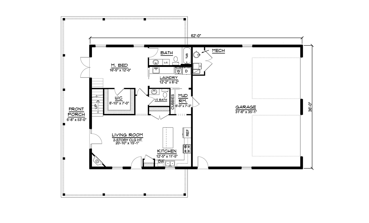 House Plan 41893 Level One