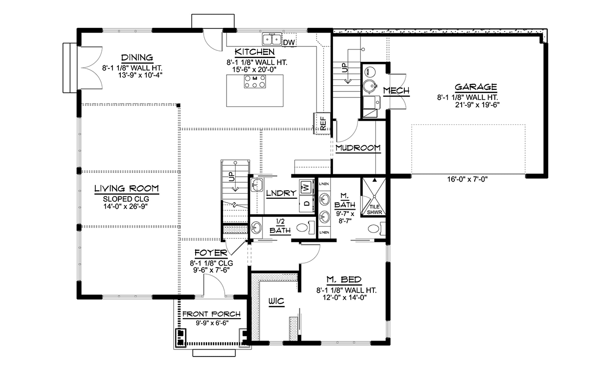 House Plan 41894 Level One