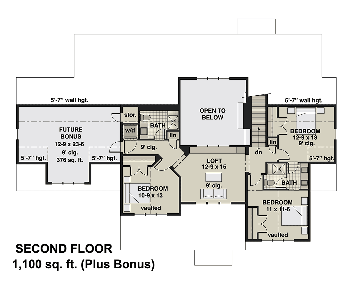 House Plan 41901 Level Two