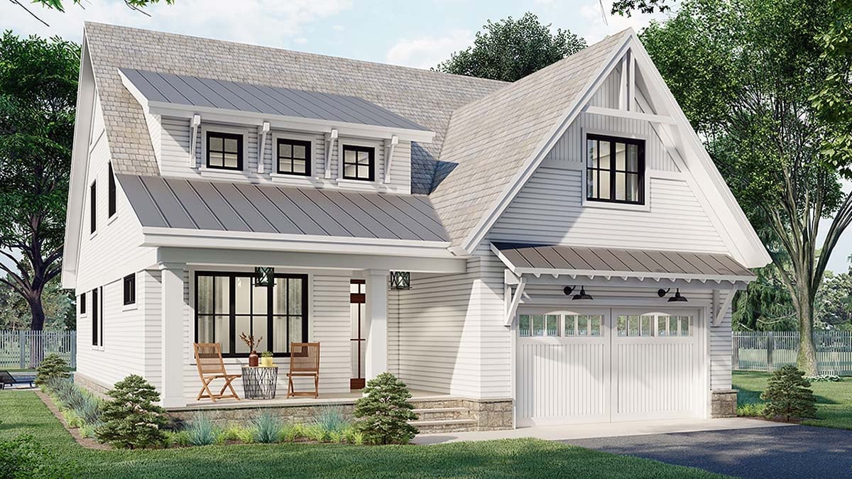 Farmhouse, New American Style Plan with 2889 Sq. Ft., 4 Bedrooms, 4 Bathrooms, 2 Car Garage Picture 3