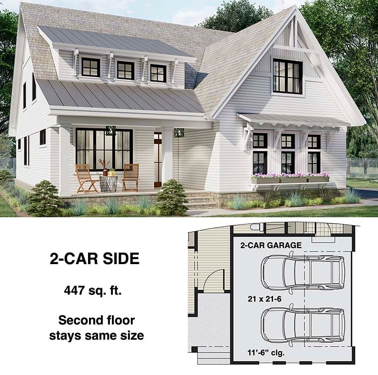 Farmhouse, New American Style Plan with 2889 Sq. Ft., 4 Bedrooms, 4 Bathrooms, 2 Car Garage Picture 6