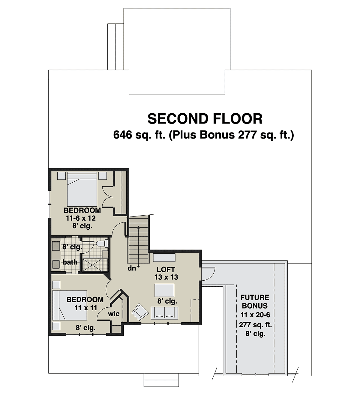 House Plan 41906 Level Two