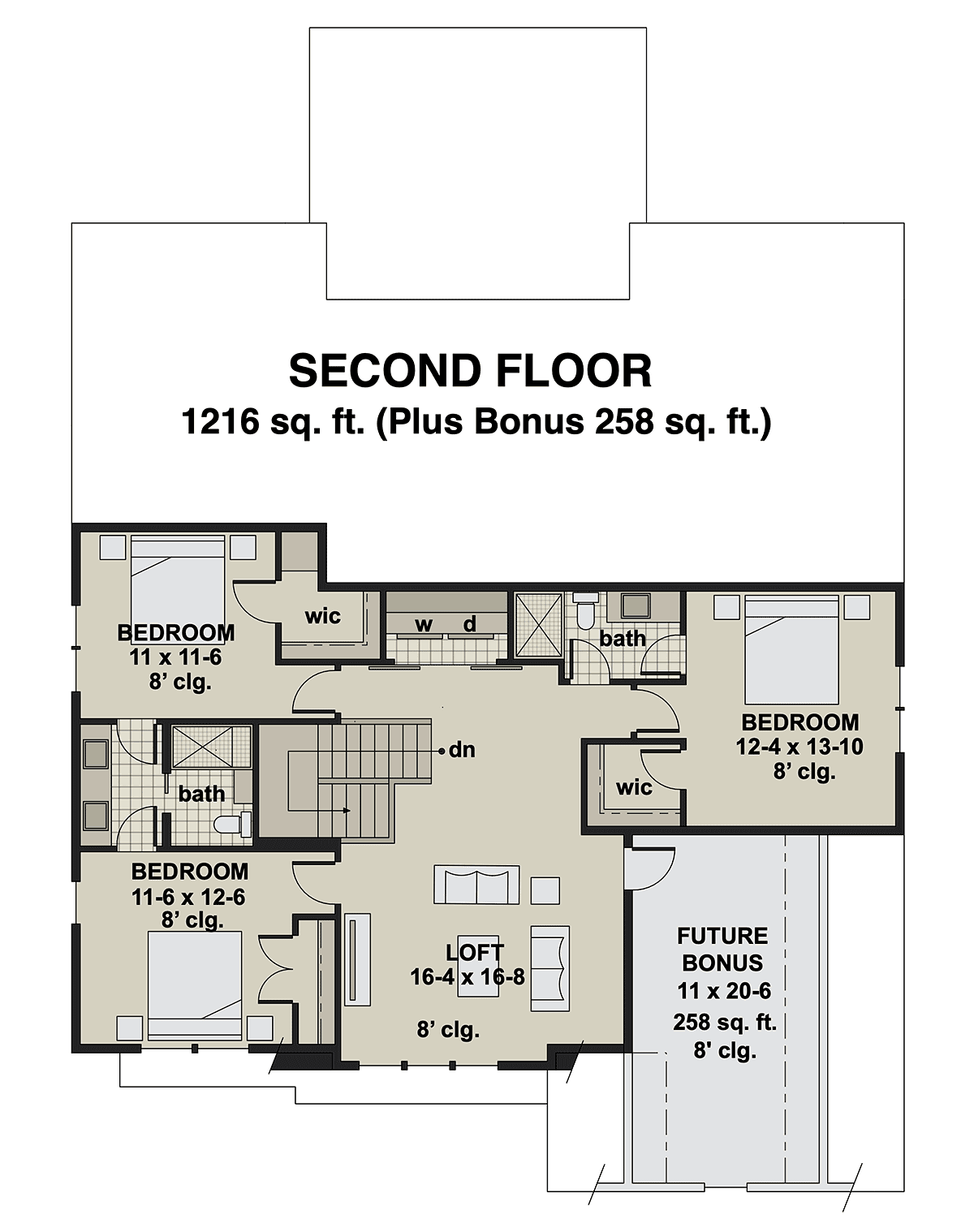 House Plan 41913 Level Two
