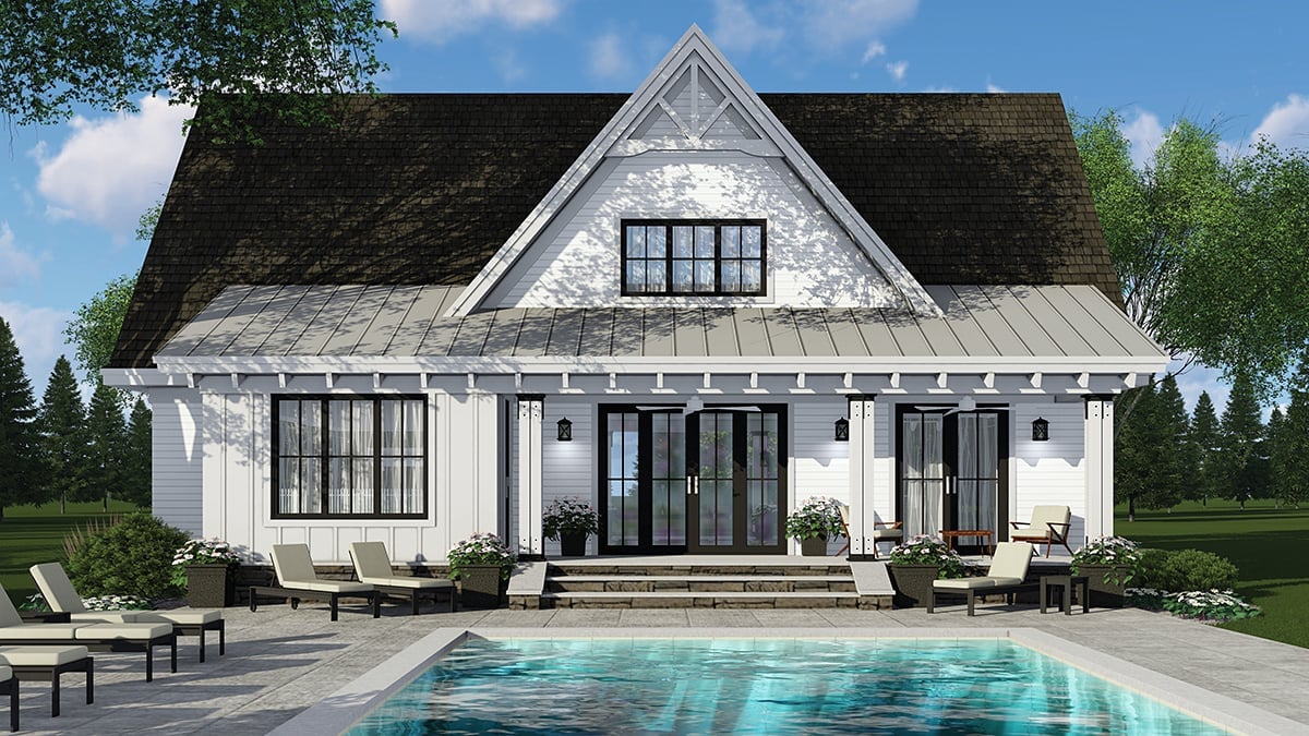 House Plan 41915 Rear Elevation