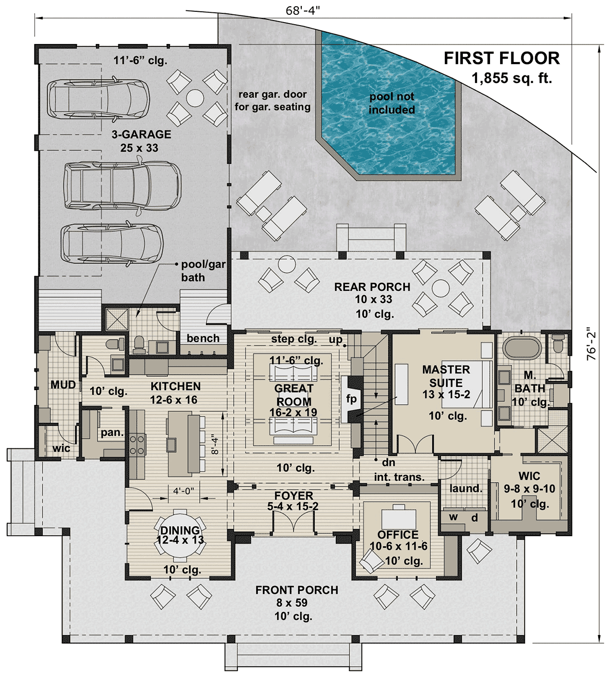 House Plan 41918 Level One