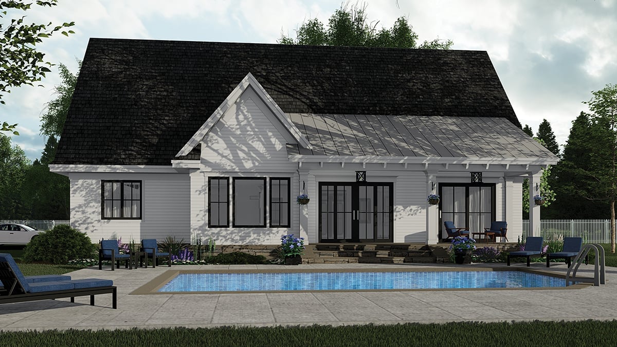 House Plan 41919 Rear Elevation