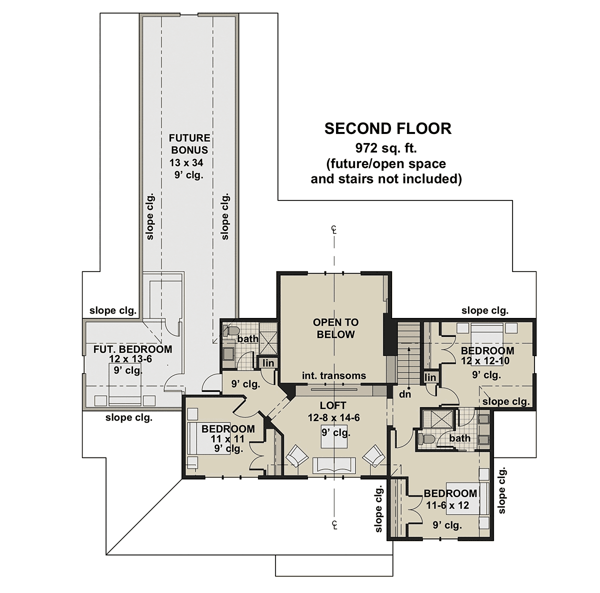 House Plan 41921 Level Two