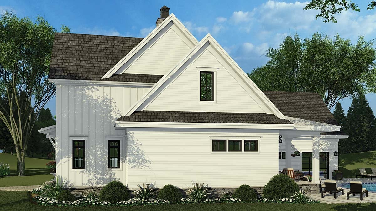 Country, Farmhouse, Southern, Traditional Plan with 2913 Sq. Ft., 4 Bedrooms, 5 Bathrooms, 3 Car Garage Picture 2