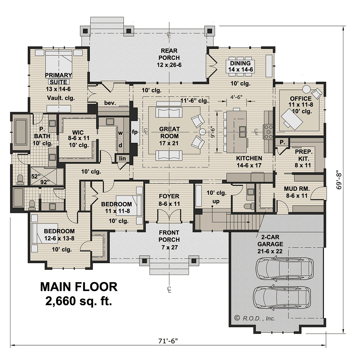 House Plan 41936 Level One