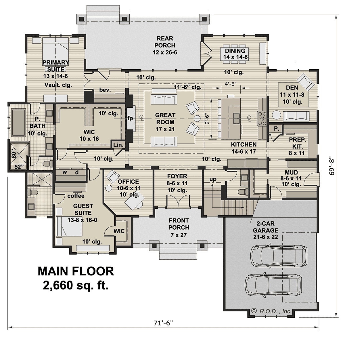 House Plan 41937 Level One