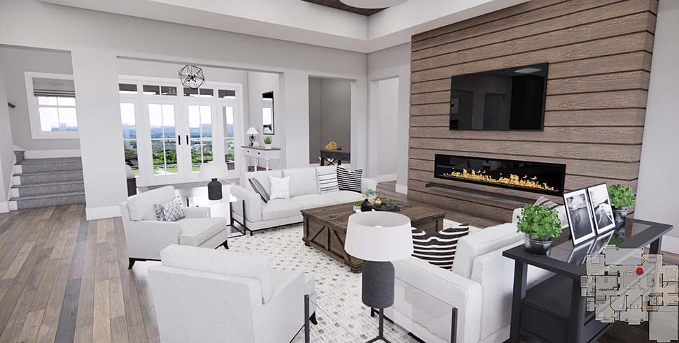 Farmhouse Plan with 3415 Sq. Ft., 4 Bedrooms, 3 Bathrooms, 2 Car Garage Picture 9