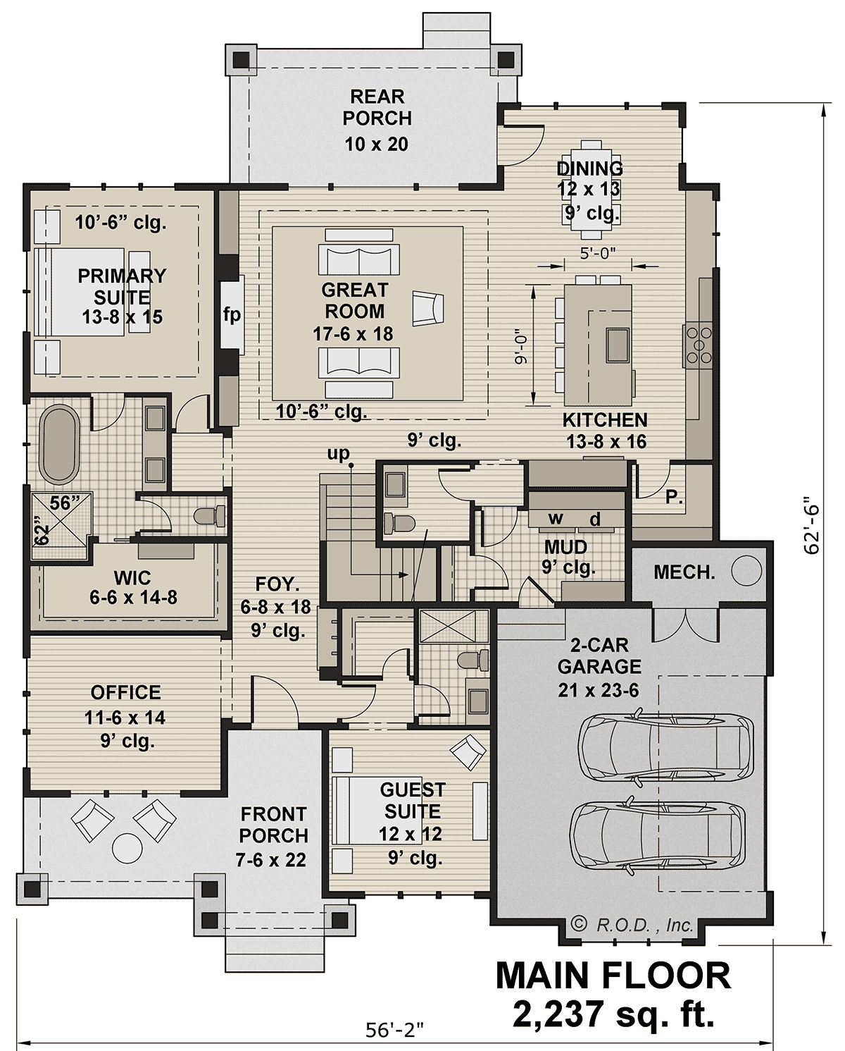 House Plan 41938 Level One