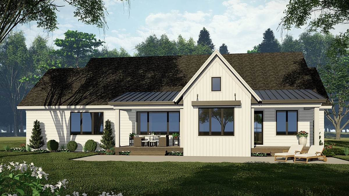 House Plan 41941 Rear Elevation