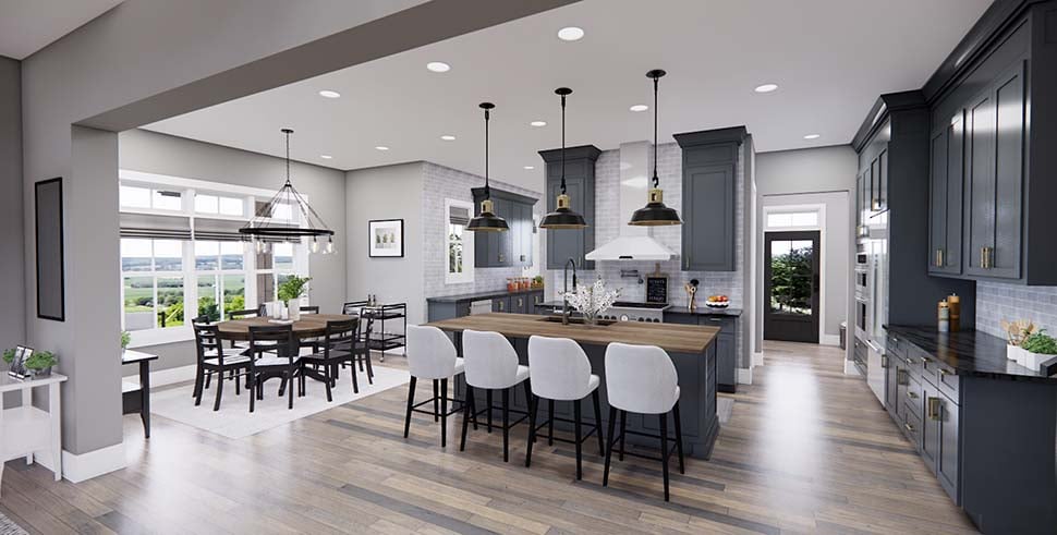 Contemporary, Country, Farmhouse Plan with 3482 Sq. Ft., 4 Bedrooms, 4 Bathrooms, 3 Car Garage Picture 14