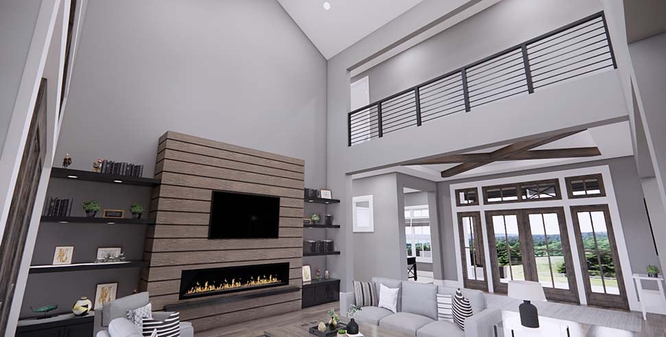 Contemporary, Country, Farmhouse Plan with 3482 Sq. Ft., 4 Bedrooms, 4 Bathrooms, 3 Car Garage Picture 17