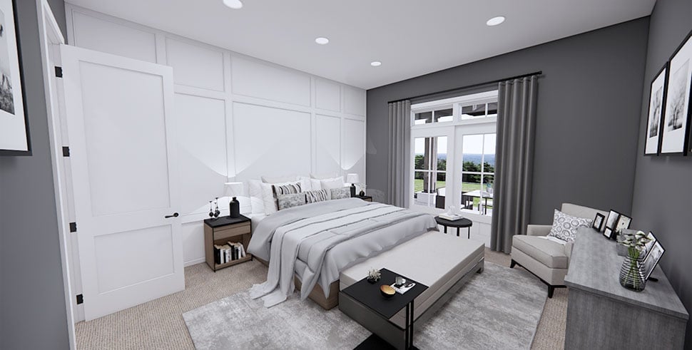 Contemporary, Country, Farmhouse Plan with 3482 Sq. Ft., 4 Bedrooms, 4 Bathrooms, 3 Car Garage Picture 24