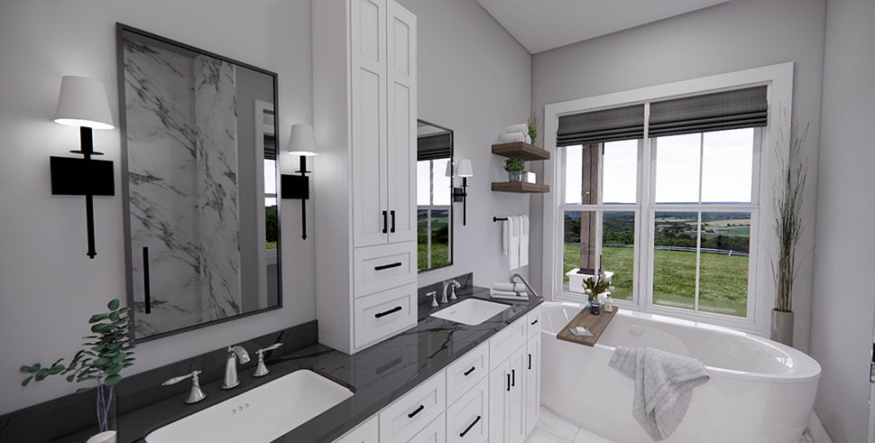 Contemporary, Country, Farmhouse Plan with 3482 Sq. Ft., 4 Bedrooms, 4 Bathrooms, 3 Car Garage Picture 28