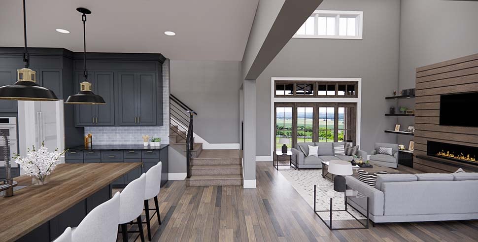 Contemporary, Country, Farmhouse Plan with 3482 Sq. Ft., 4 Bedrooms, 4 Bathrooms, 3 Car Garage Picture 48