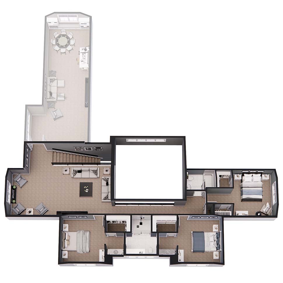 Contemporary, Country, Farmhouse Plan with 3482 Sq. Ft., 4 Bedrooms, 4 Bathrooms, 3 Car Garage Picture 7