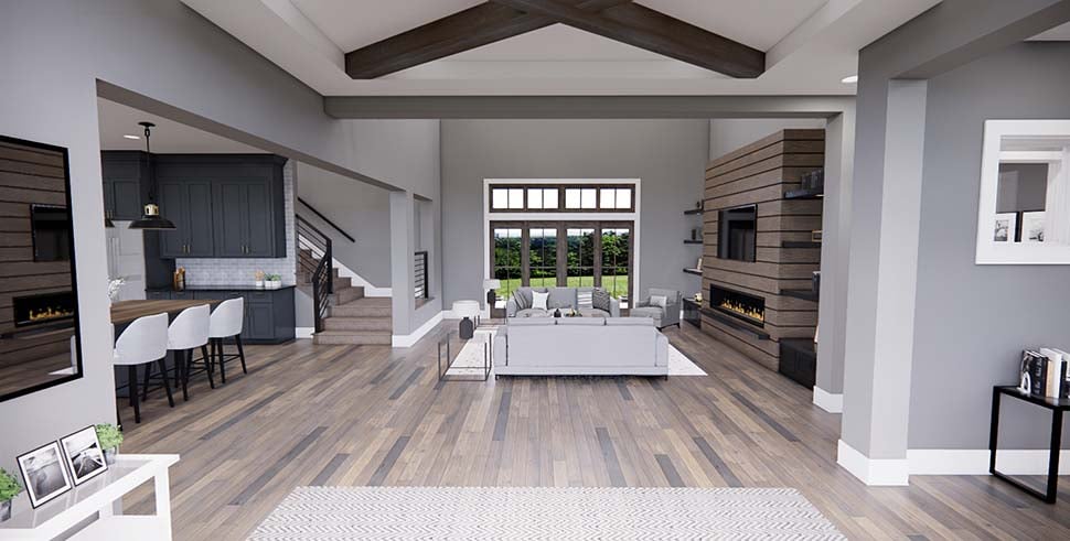 Contemporary, Country, Farmhouse Plan with 3482 Sq. Ft., 4 Bedrooms, 4 Bathrooms, 3 Car Garage Picture 8