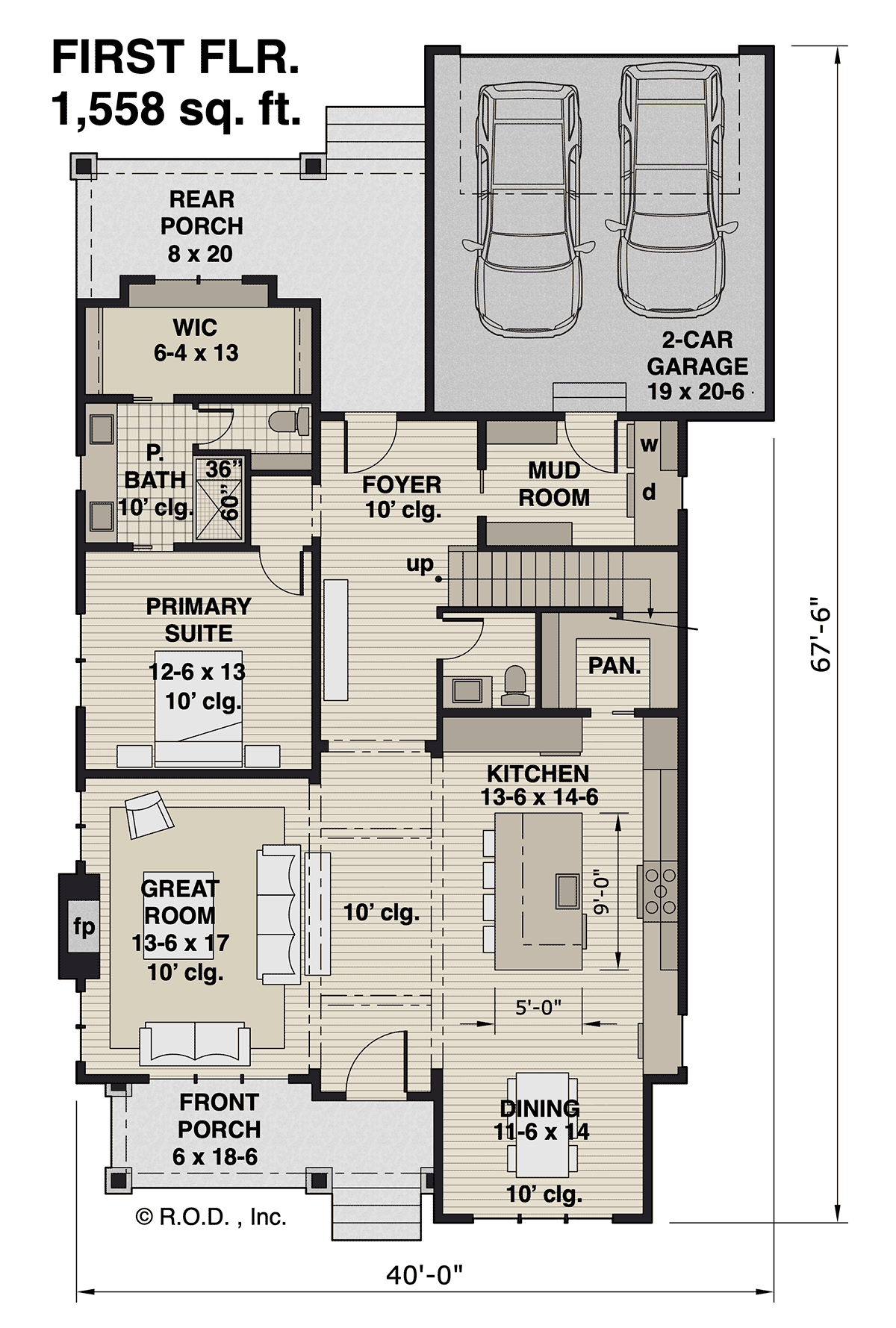 House Plan 41952 Level One