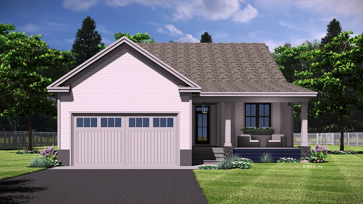 House Plan 41952 Rear Elevation
