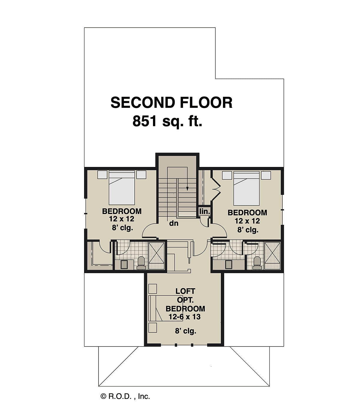 House Plan 41960 Level Two