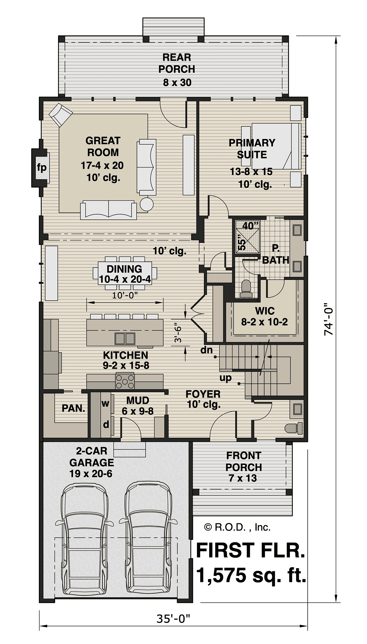 House Plan 41964 Level One
