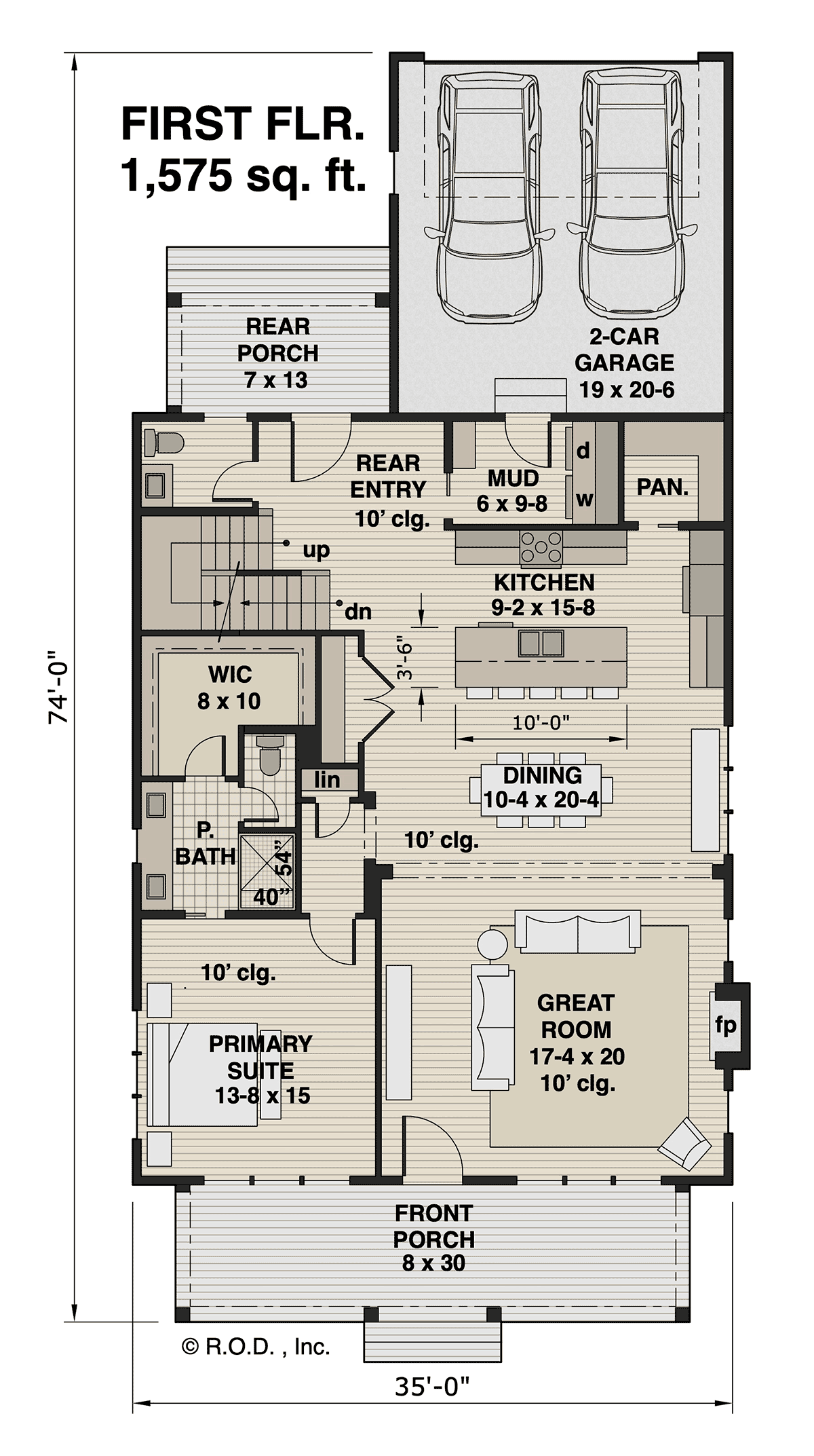 House Plan 41965 Level One