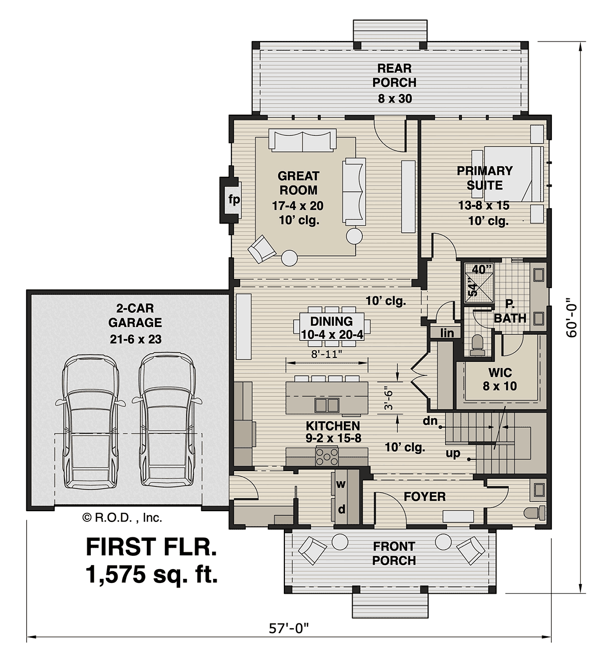 House Plan 41968 Level One