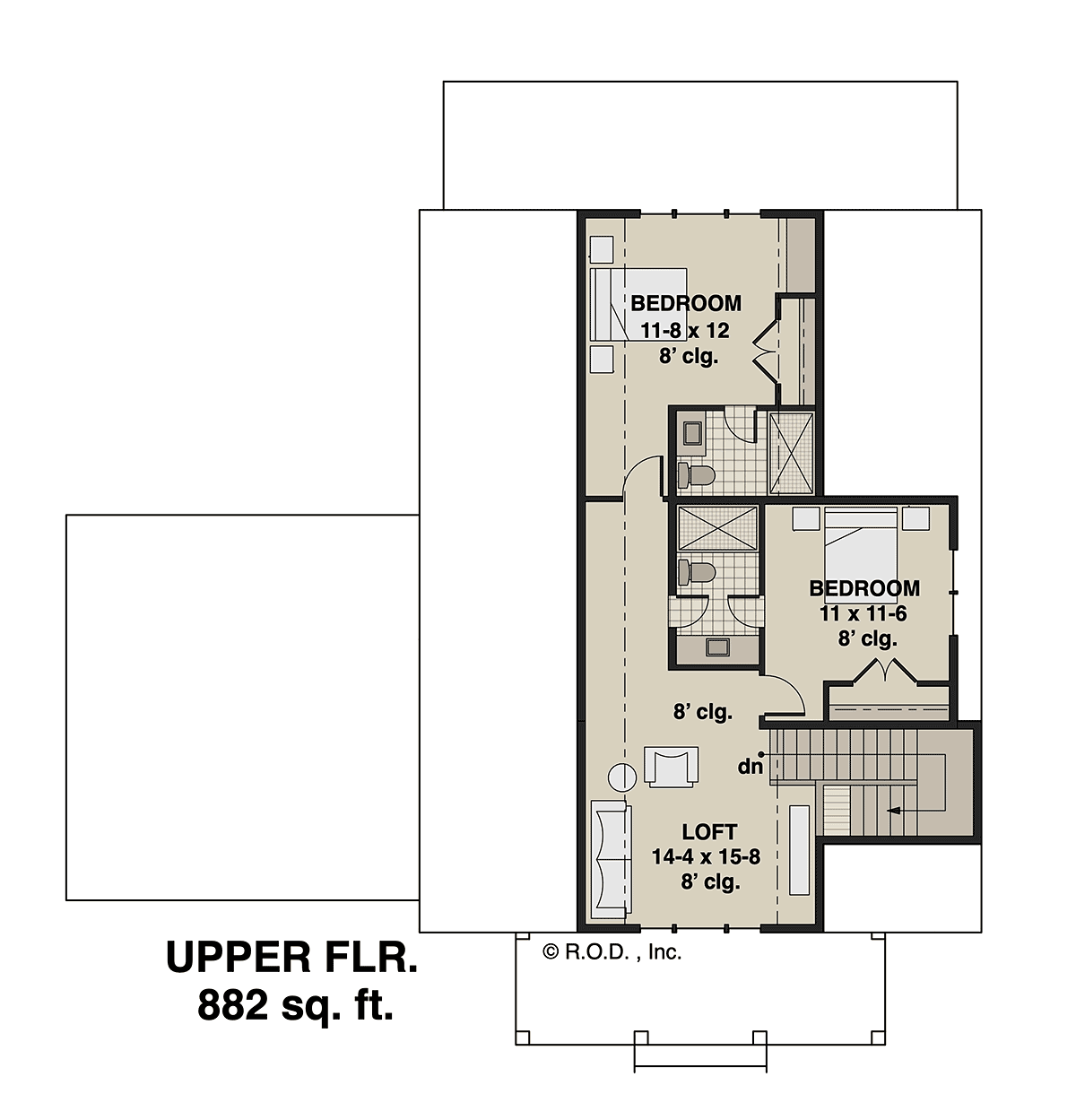 House Plan 41968 Level Two