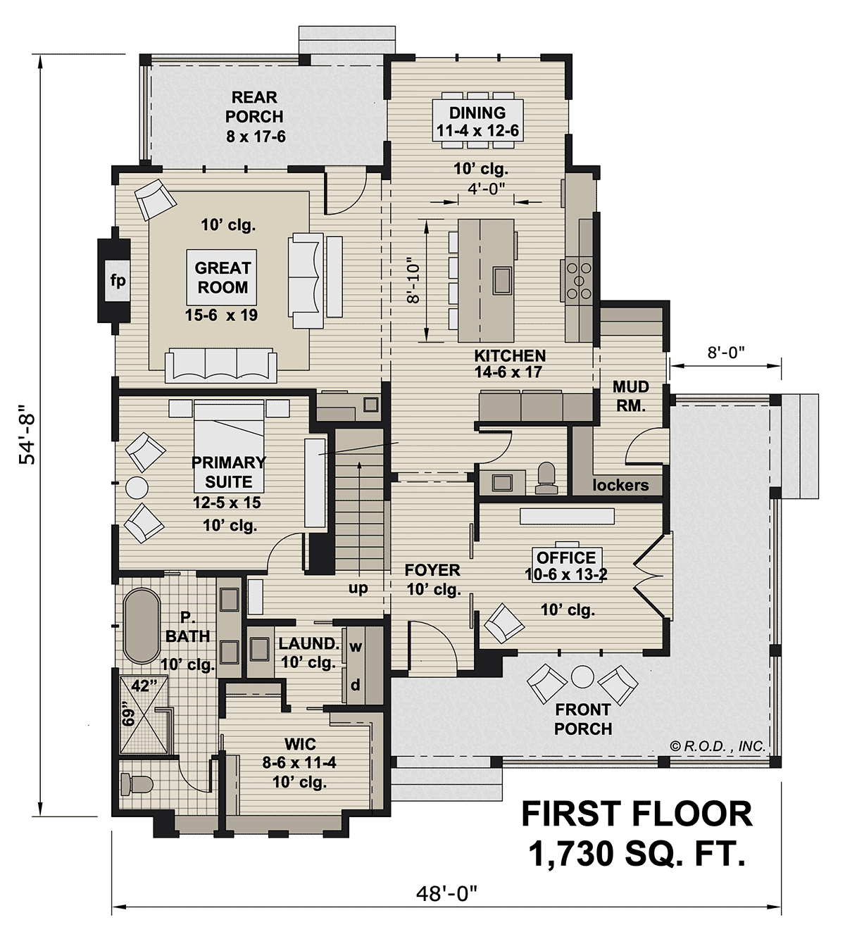 House Plan 41971 Level One
