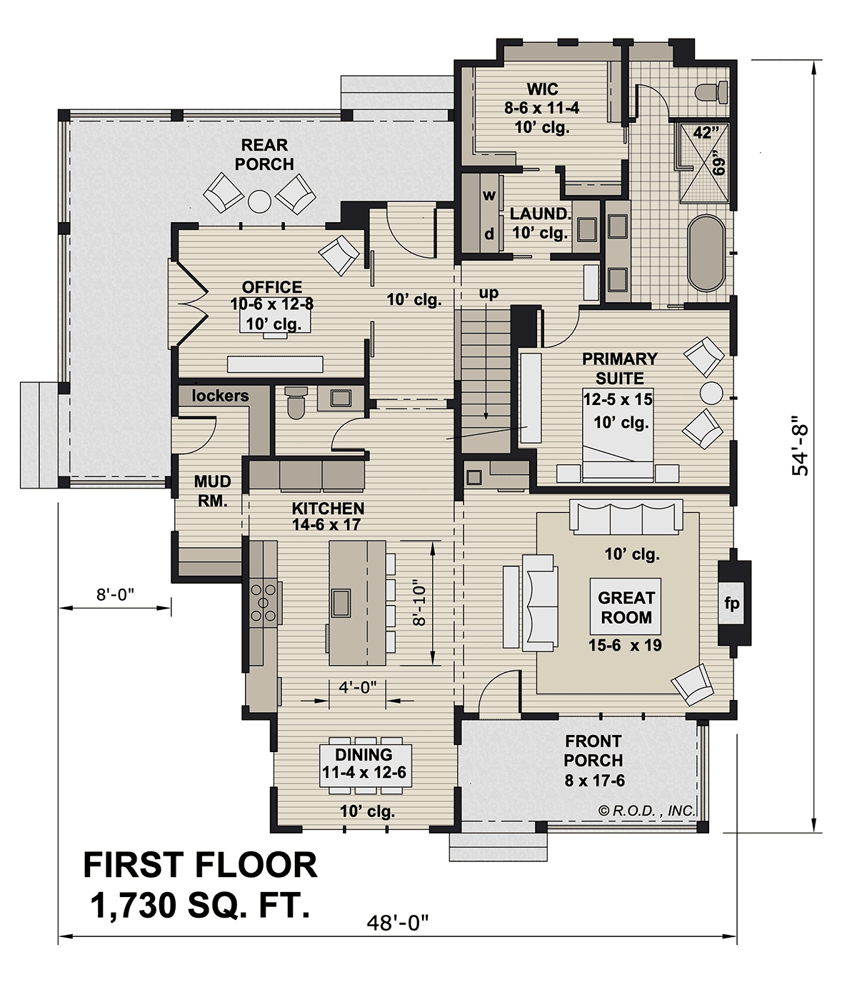 House Plan 41972 Level One