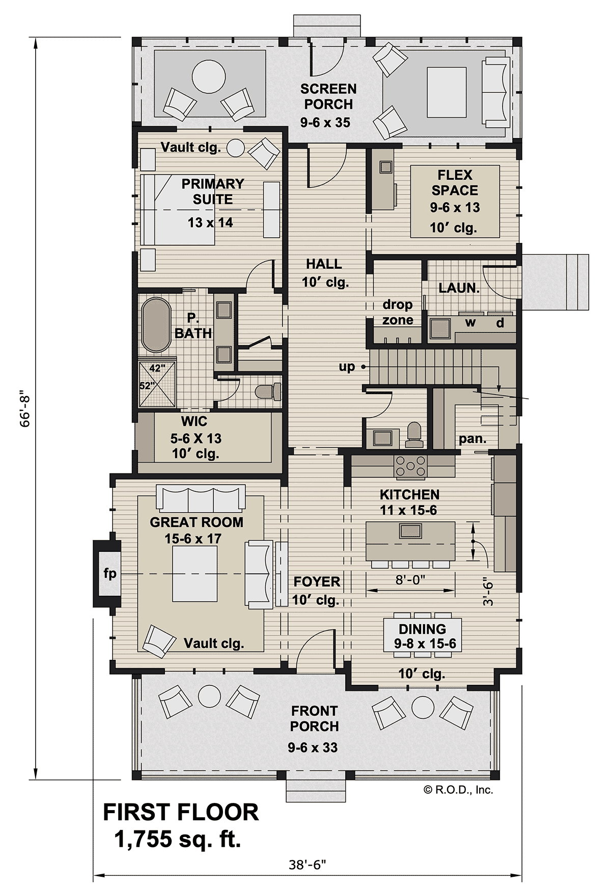 House Plan 41977 Level One