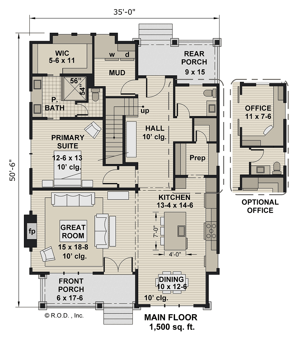House Plan 41979 Level One