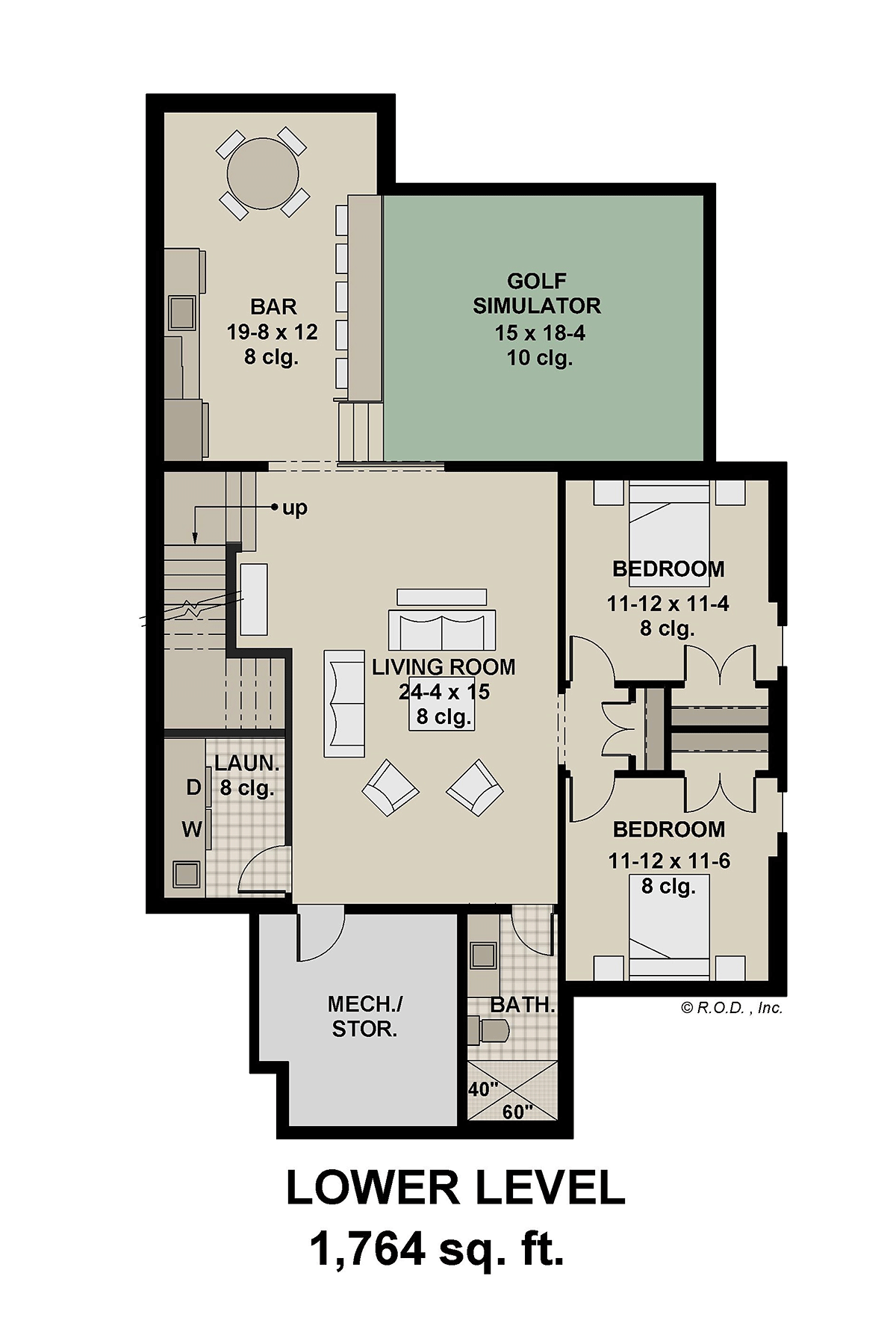 House Plan 41980 Lower Level