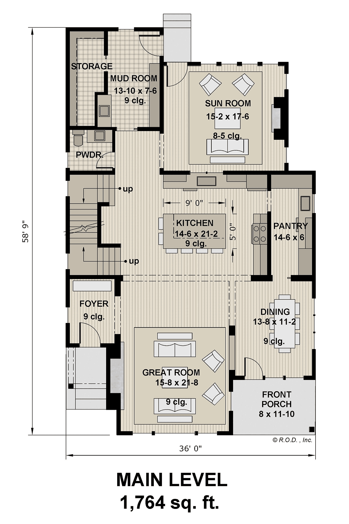 House Plan 41980 Level One