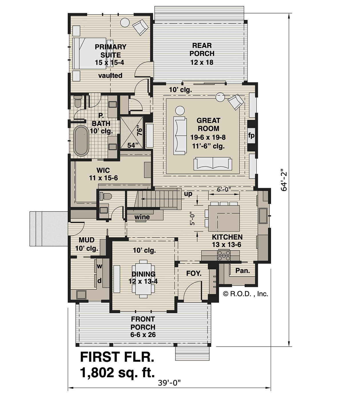 House Plan 41981 Level One
