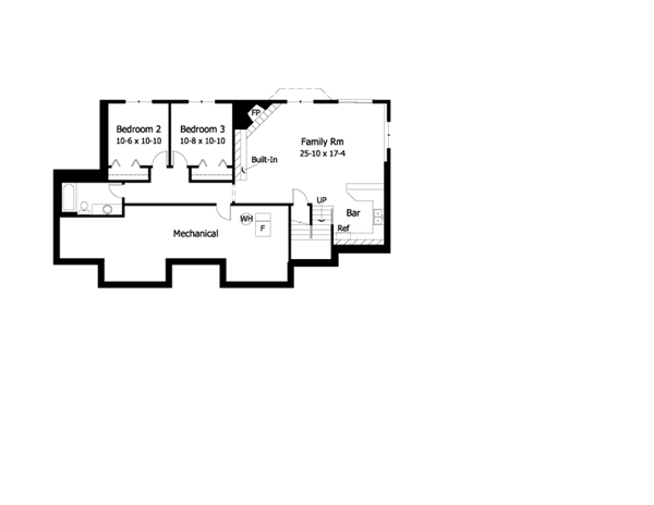 House Plan 42015 Lower Level