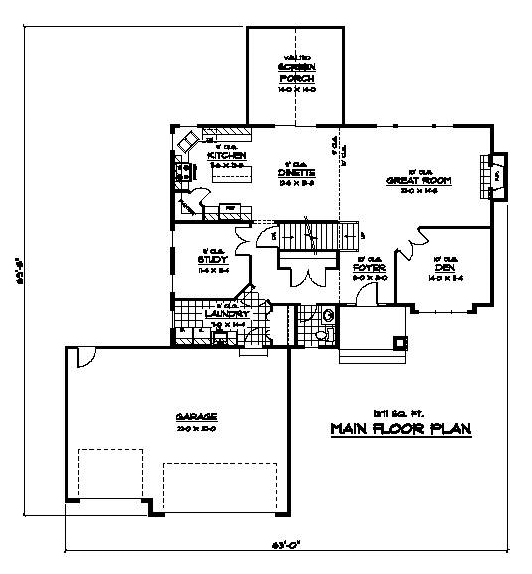 Plan 42079 | Traditional Style with 3 Bed, 3 Bath, 3 Car Garage