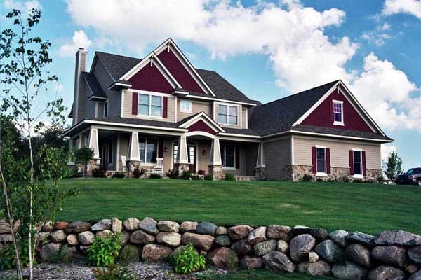 Colonial, Craftsman, European, Traditional Plan with 3246 Sq. Ft., 3 Bedrooms, 3 Bathrooms, 4 Car Garage Picture 2