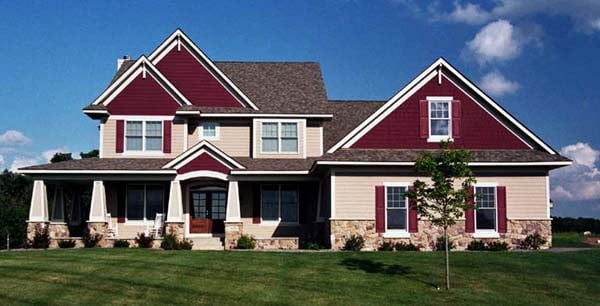 Colonial, Craftsman, European, Traditional Plan with 3246 Sq. Ft., 3 Bedrooms, 3 Bathrooms, 4 Car Garage Picture 3