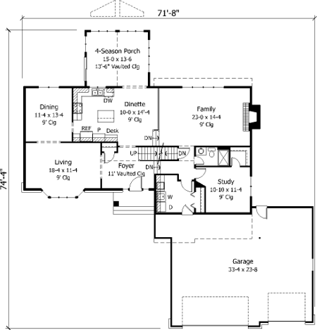 Plan 42172 | with 3 Bed, 3 Bath, 3 Car Garage