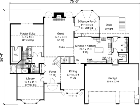 Plan 42184 | Contemporary Style with 4 Bed, 4 Bath, 3 Car Garage