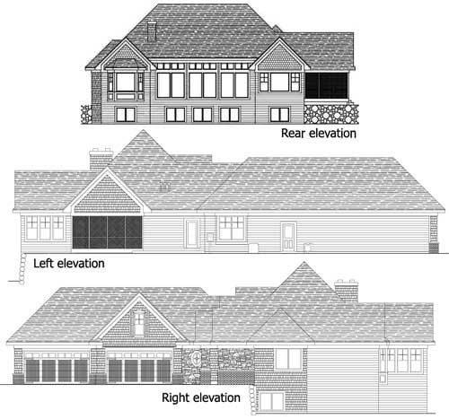 European, Traditional Plan with 5832 Sq. Ft., 4 Bedrooms, 4 Bathrooms, 4 Car Garage Picture 13
