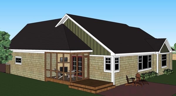 Traditional Plan with 1897 Sq. Ft., 3 Bedrooms, 3 Bathrooms, 2 Car Garage Picture 5