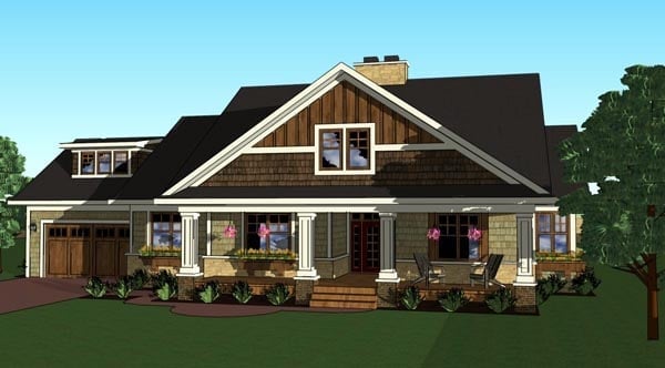 Craftsman, Traditional Plan with 1999 Sq. Ft., 3 Bedrooms, 3 Bathrooms, 2 Car Garage Picture 5