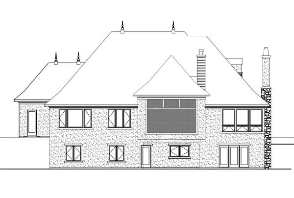House Plan 42645 Rear Elevation