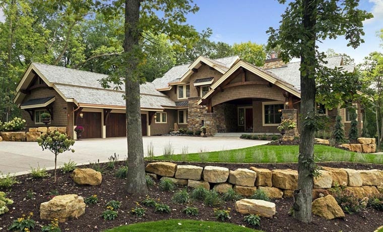 Plan with 4165 Sq. Ft., 3 Bedrooms, 4 Bathrooms, 3 Car Garage Elevation