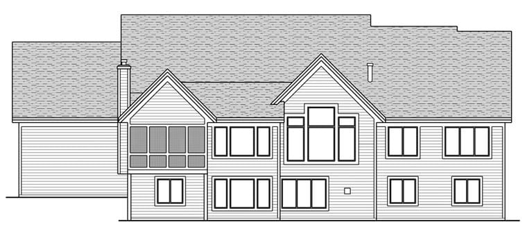 House Plan 42663 Rear Elevation